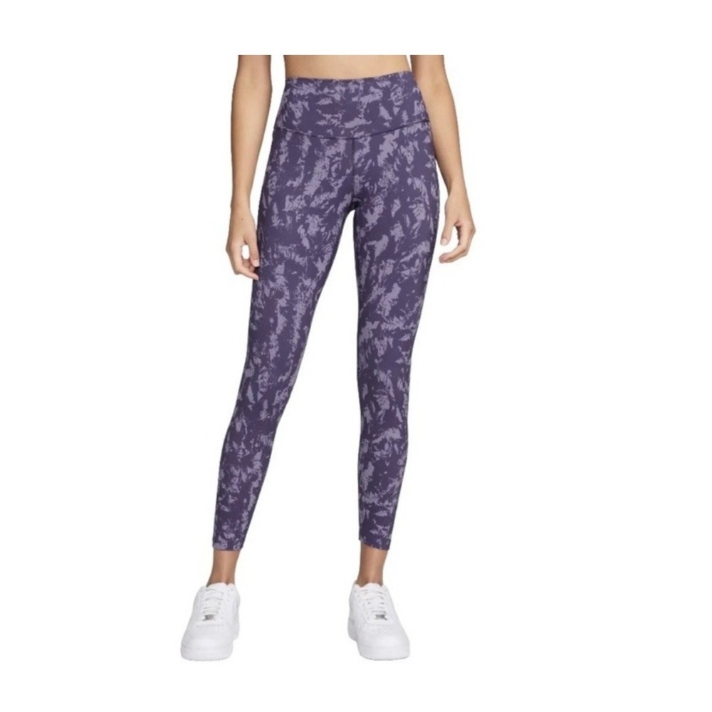 Nike‎ One Dri-FIT Women's Training Leggings Purple Print | Size L | NWT
